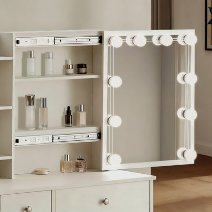 Amya Schminktisch Set mit Schiebespiegel