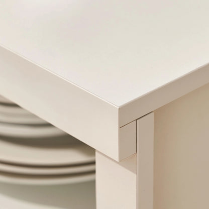 Weißer Weinschrank mit Glashalter