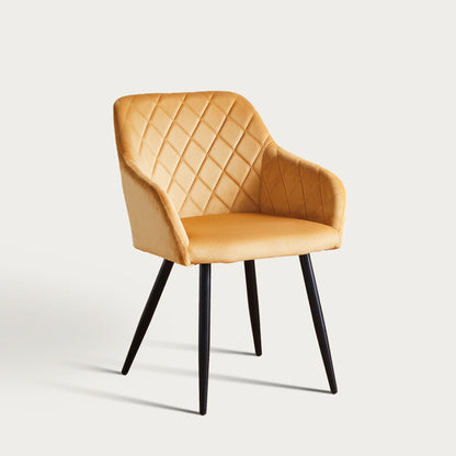 Moree Esszimmerstühle aus Samt mit Diamant-Steppung[2er-Set]