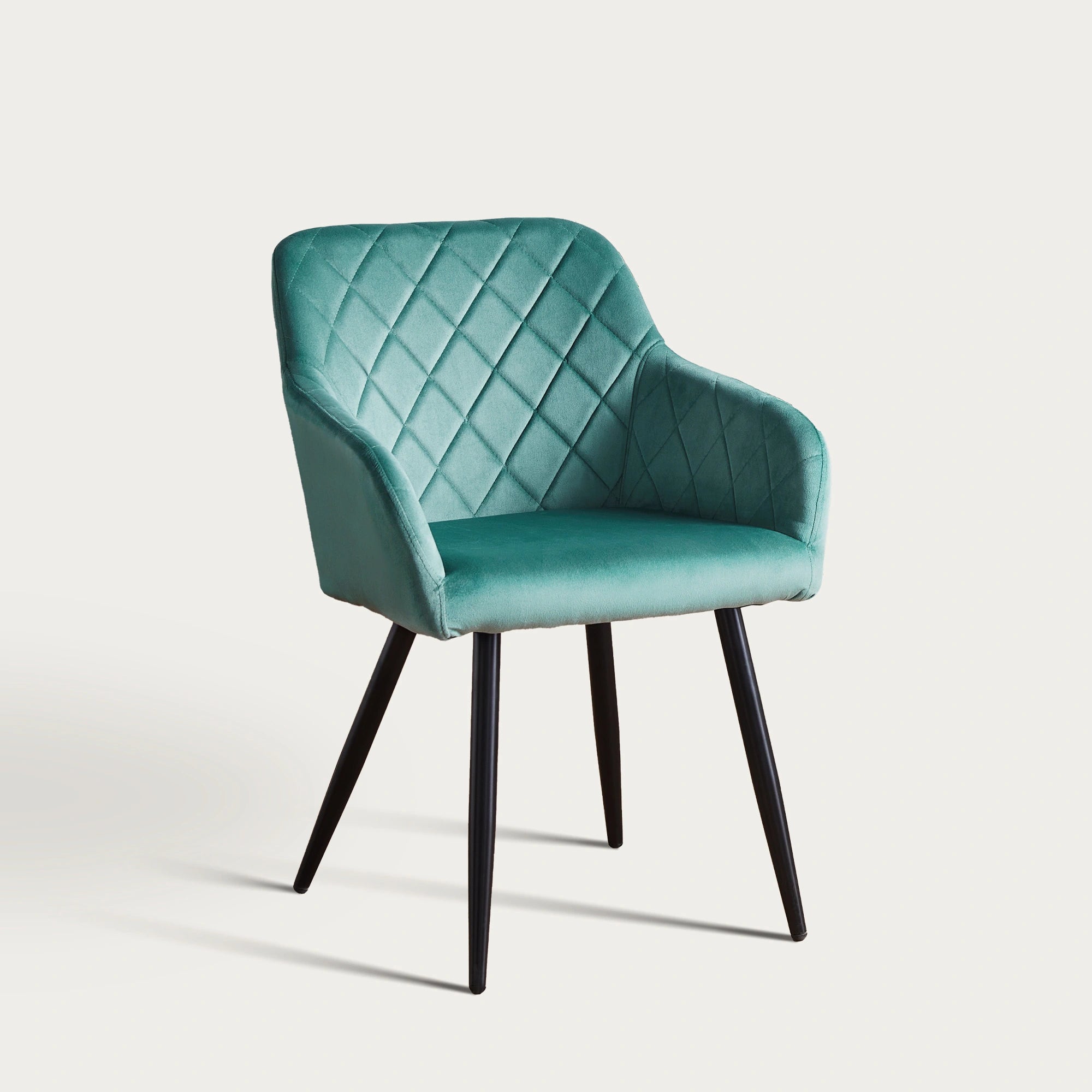 Moree Esszimmerstühle aus Samt mit Diamant-Steppung[2er-Set]