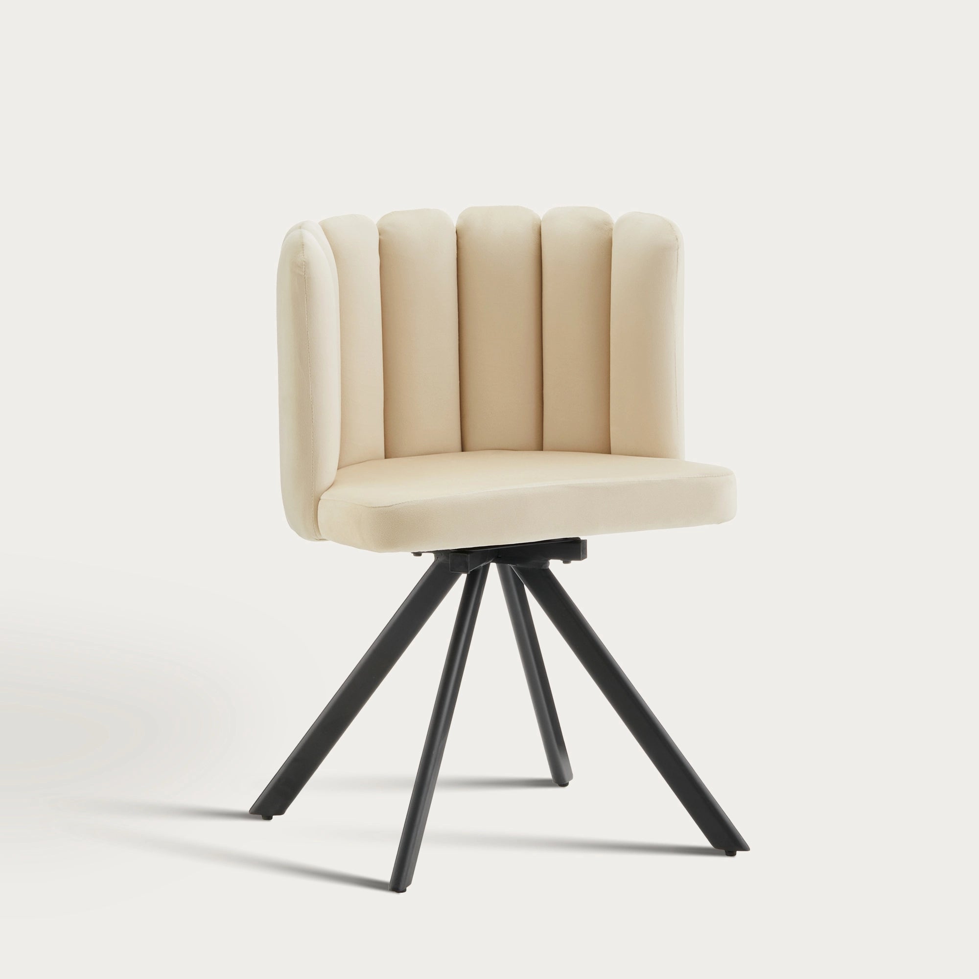 Fleur Esszimmerstuhl aus Samt mit Drehbarer