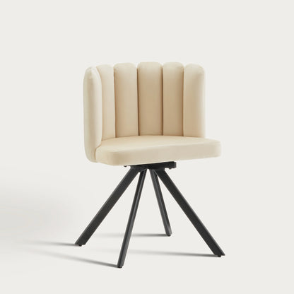 Fleur Esszimmerstuhl aus Samt mit Drehbarer