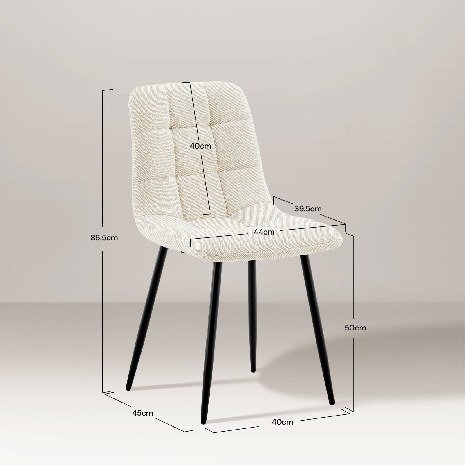 Christie Esszimmerstuhl aus Leinenmischgewebe