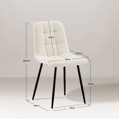 Christie Esszimmerstuhl aus Leinenmischgewebe