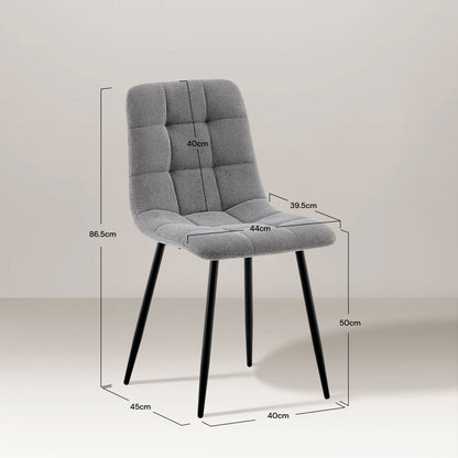 Christie Esszimmerstuhl aus Leinenmischgewebe