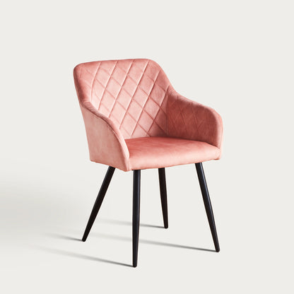 Moree Esszimmerstühle aus Samt mit Diamant-Steppung[2er-Set]