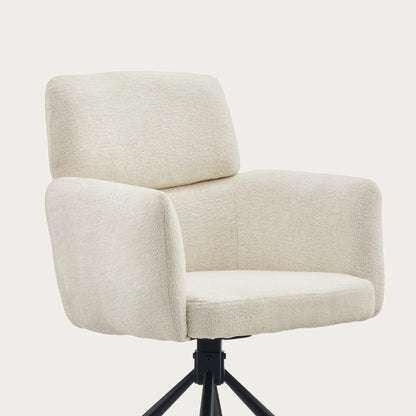 Castoro Esszimmerstuhl aus Chenille mit Drehbarer