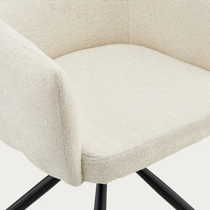 Castoro Esszimmerstuhl aus Chenille mit Drehbarer