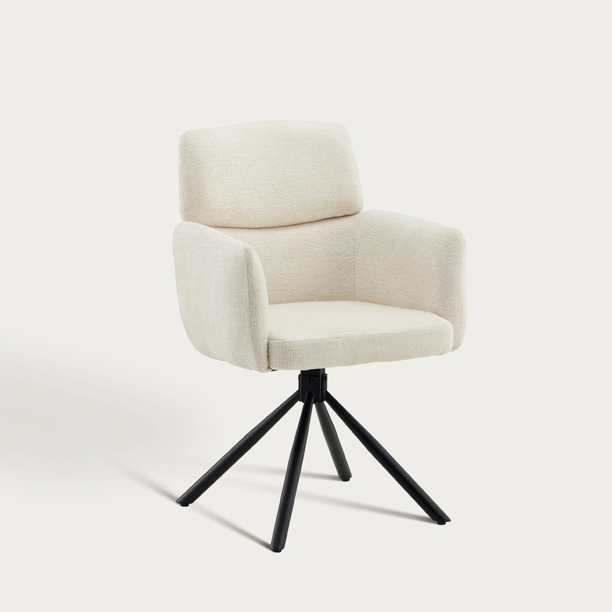 Castoro Esszimmerstuhl aus Chenille mit Drehbarer