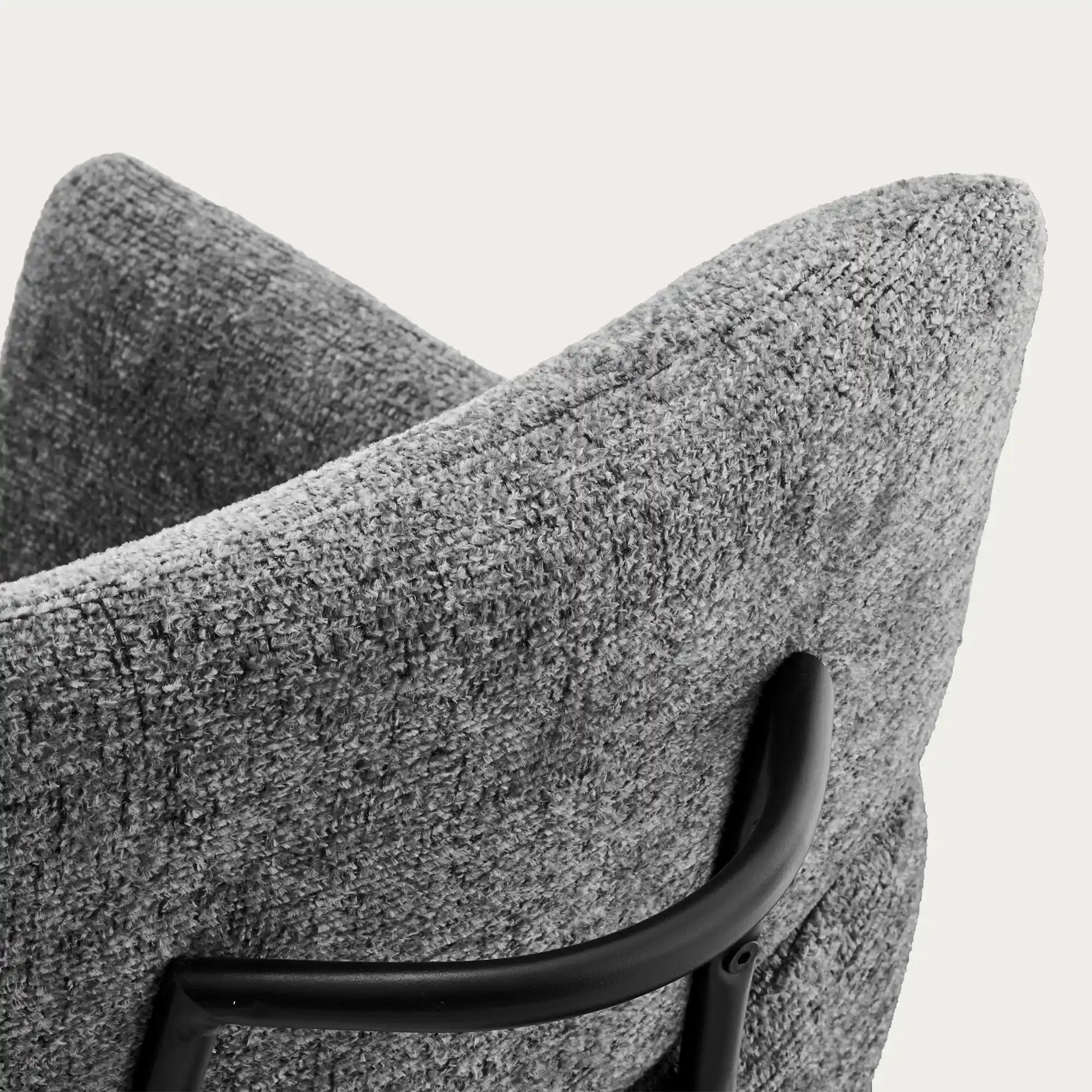 Castoro Esszimmerstuhl aus Chenille mit Drehbarer