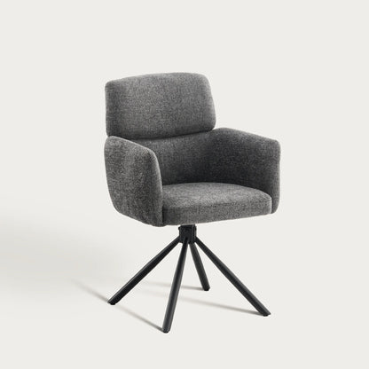 Castoro Esszimmerstuhl aus Chenille mit Drehbarer