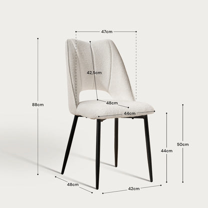 Evo Esszimmerstuhl aus Leinen[2er-Set]