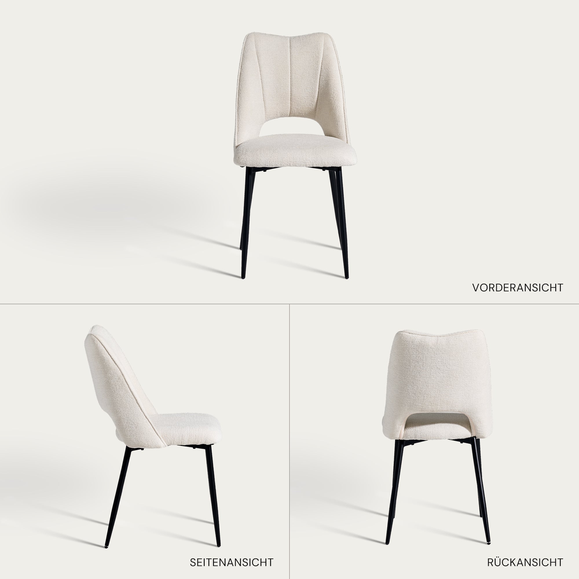 Evo Esszimmerstuhl aus Leinen[2er-Set]
