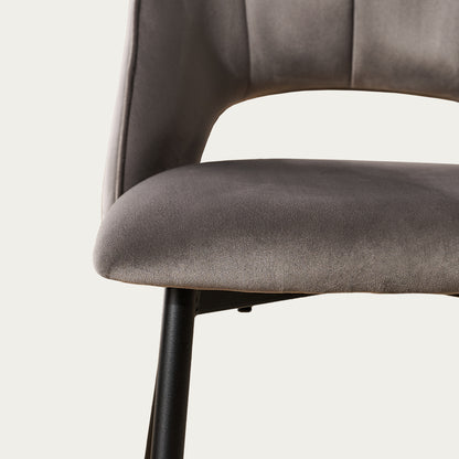 Evo Esszimmerstuhl aus Samt[2er-Set]