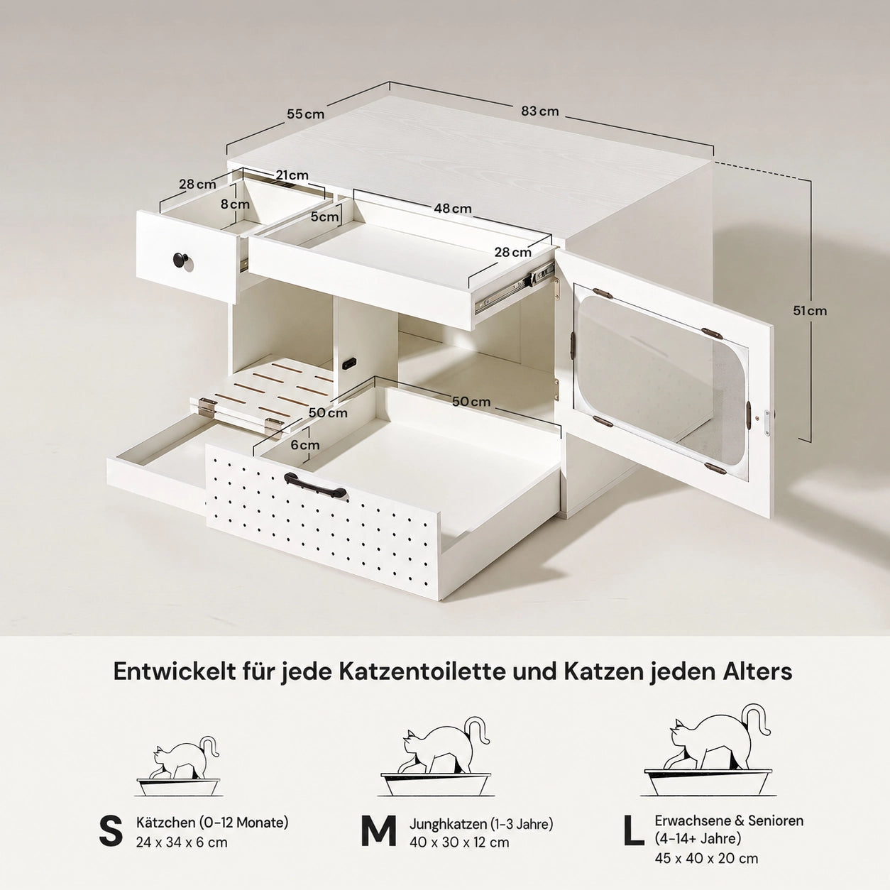 Mewi Katzentoilettenschrank