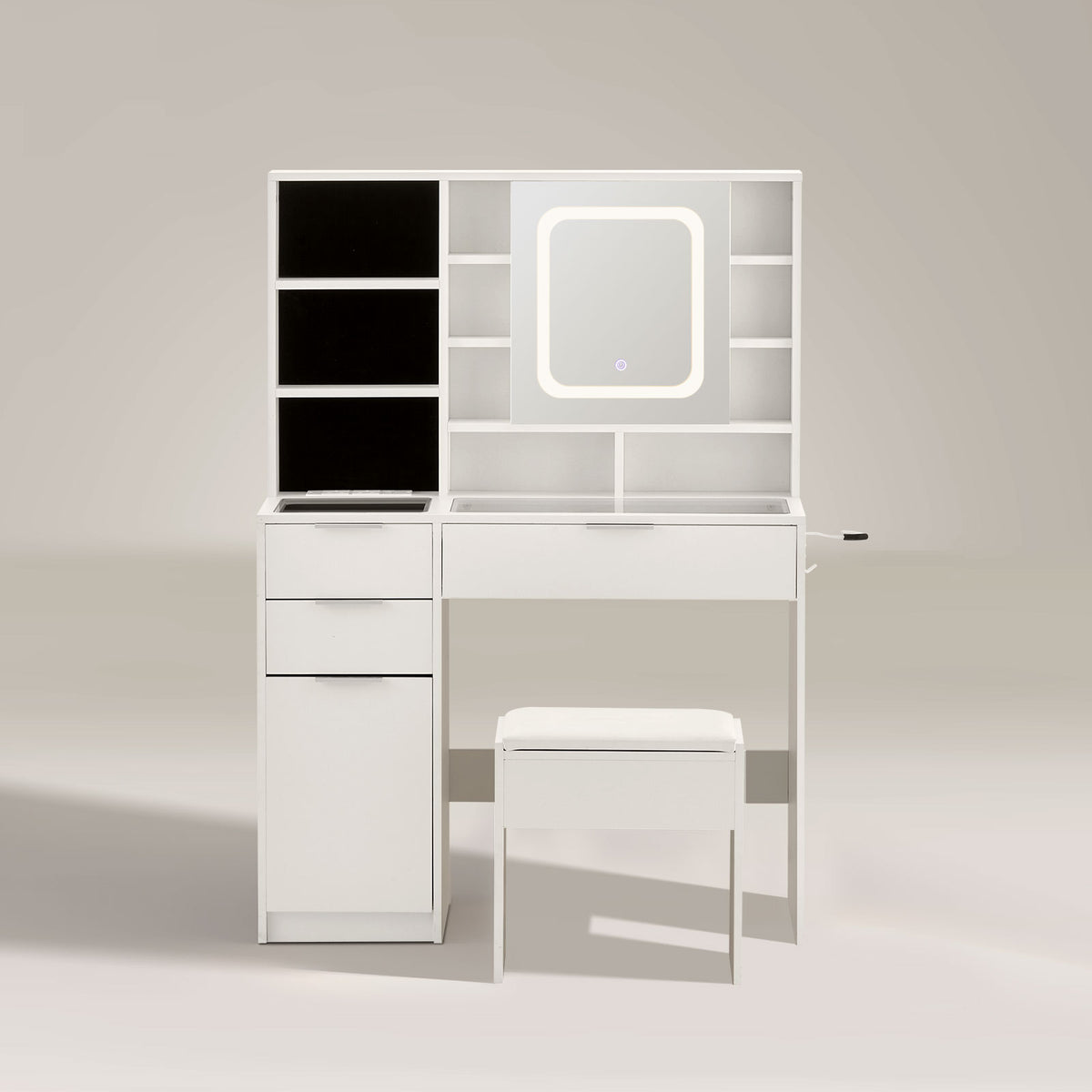 Dorla Schminktisch mit Schmuckaufbewahrung & Hocker