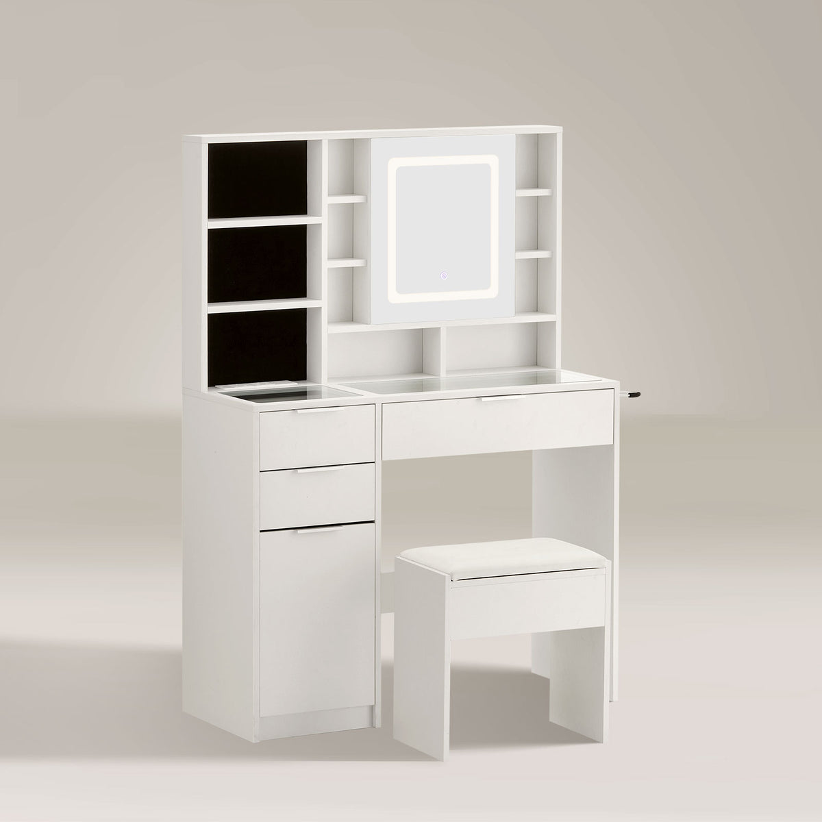 Dorla Schminktisch mit Schmuckaufbewahrung & Hocker