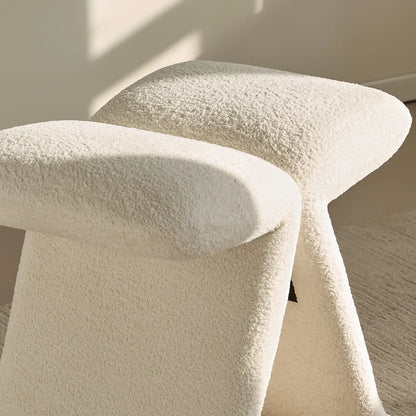 Faye Butterfly Schminktisch-Hocker – Designer Edition in Creme