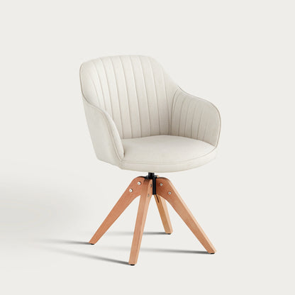 Aven Esszimmerstuhl aus Leinen mit Drehbarer