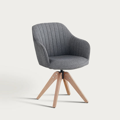 Aven Esszimmerstuhl aus Leinen mit Drehbarer