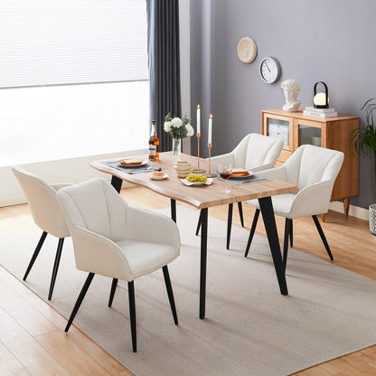 Tova Esszimmerstuhl aus Leinen[2er Set]