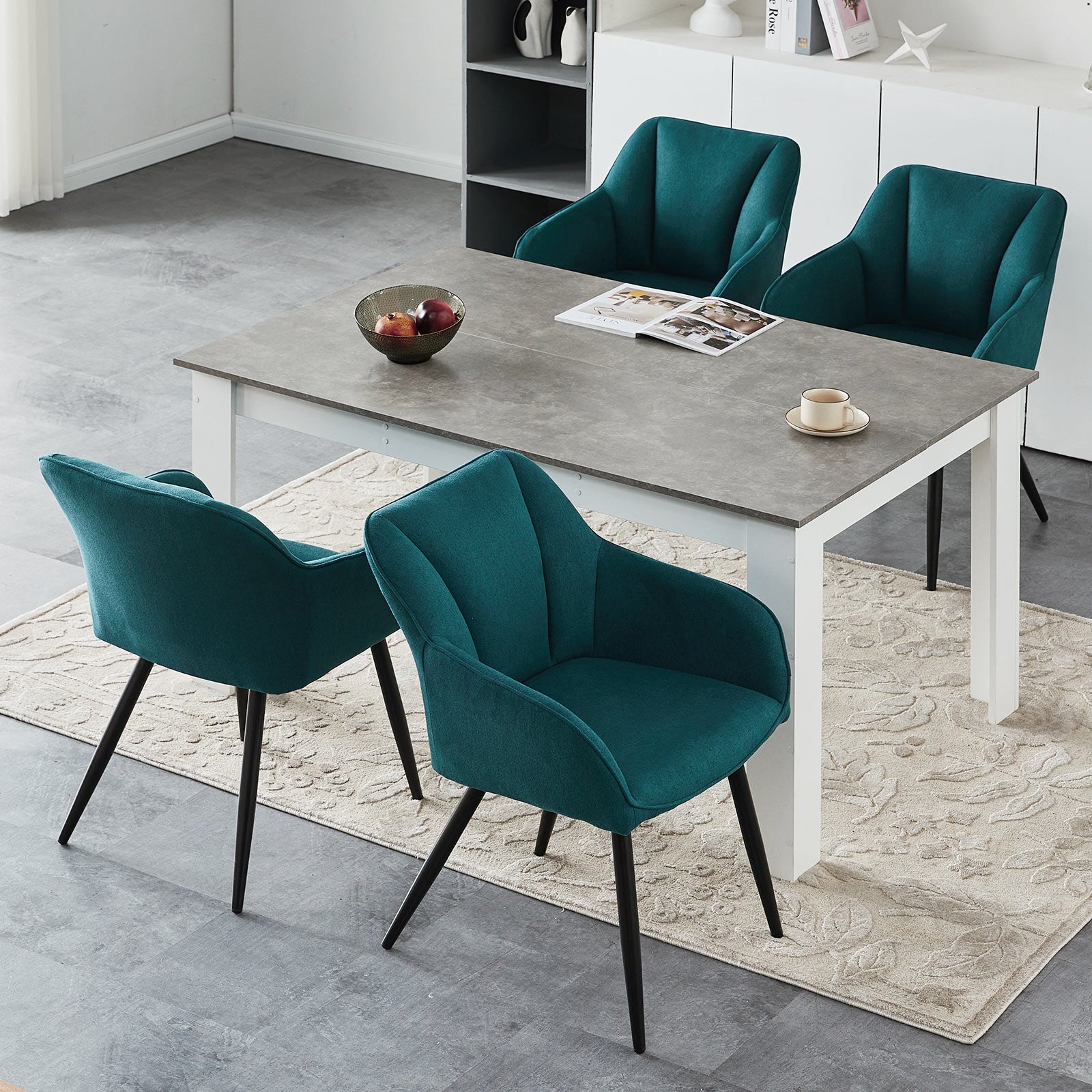 Tova Esszimmerstuhl aus Leinen[2er Set]