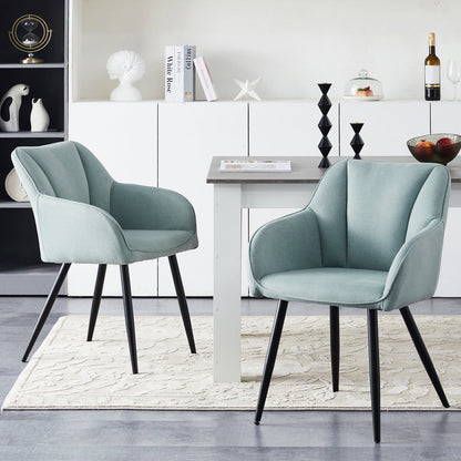 Tova Esszimmerstuhl aus Leinen[2er Set]