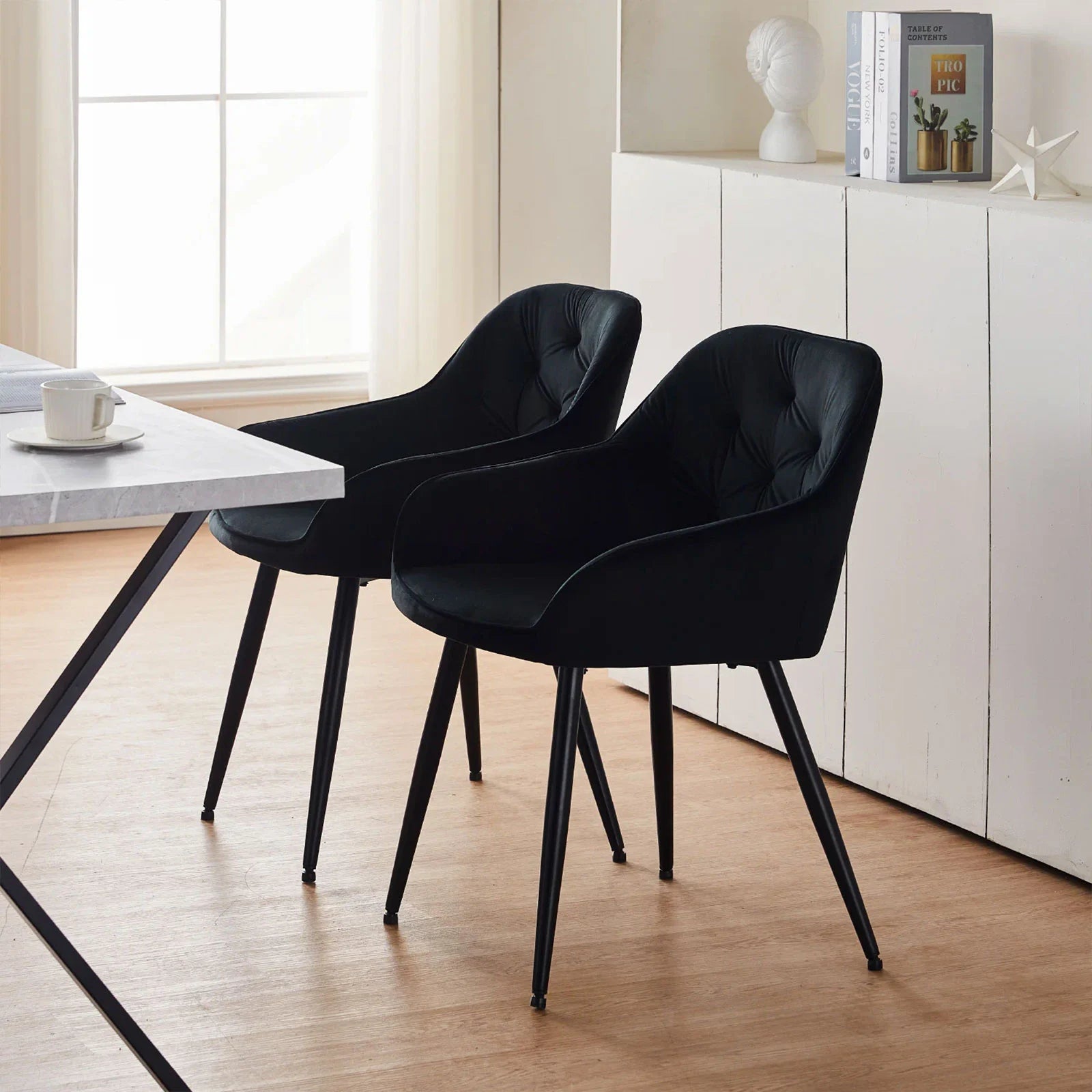 Garvies Armlehnstuhle aus Samt