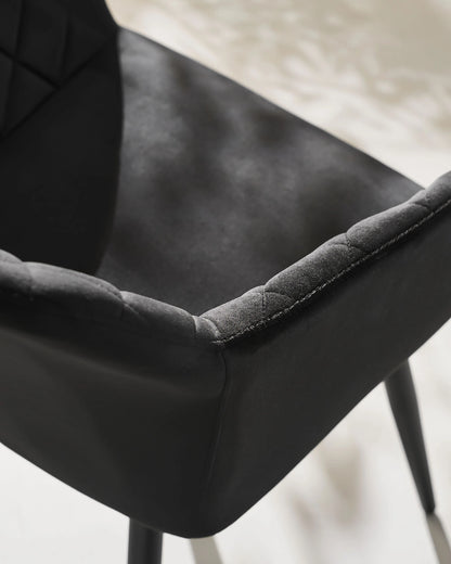 Moree Armlehnstuhle aus Samt mit Diamant-Steppung
