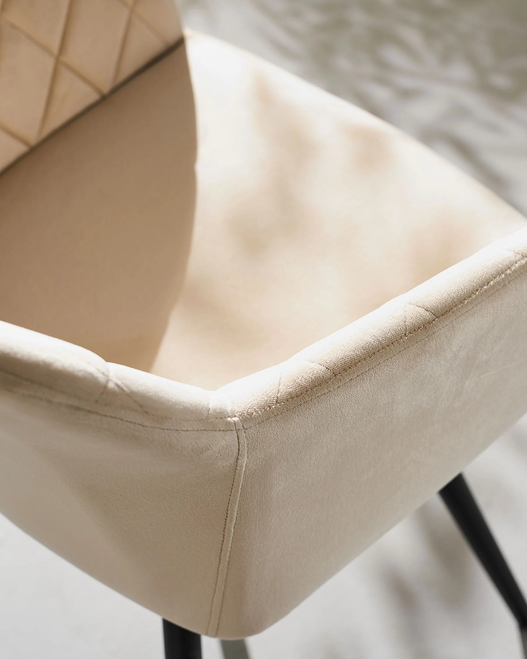 Moree Armlehnstuhle aus Samt mit Diamant-Steppung