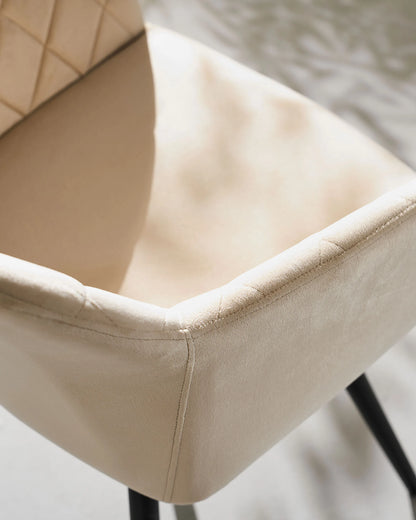 Moree Armlehnstuhle aus Samt mit Diamant-Steppung