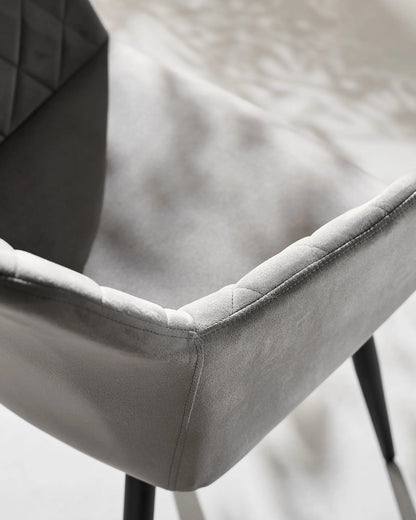 Moree Armlehnstuhle aus Samt mit Diamant-Steppung