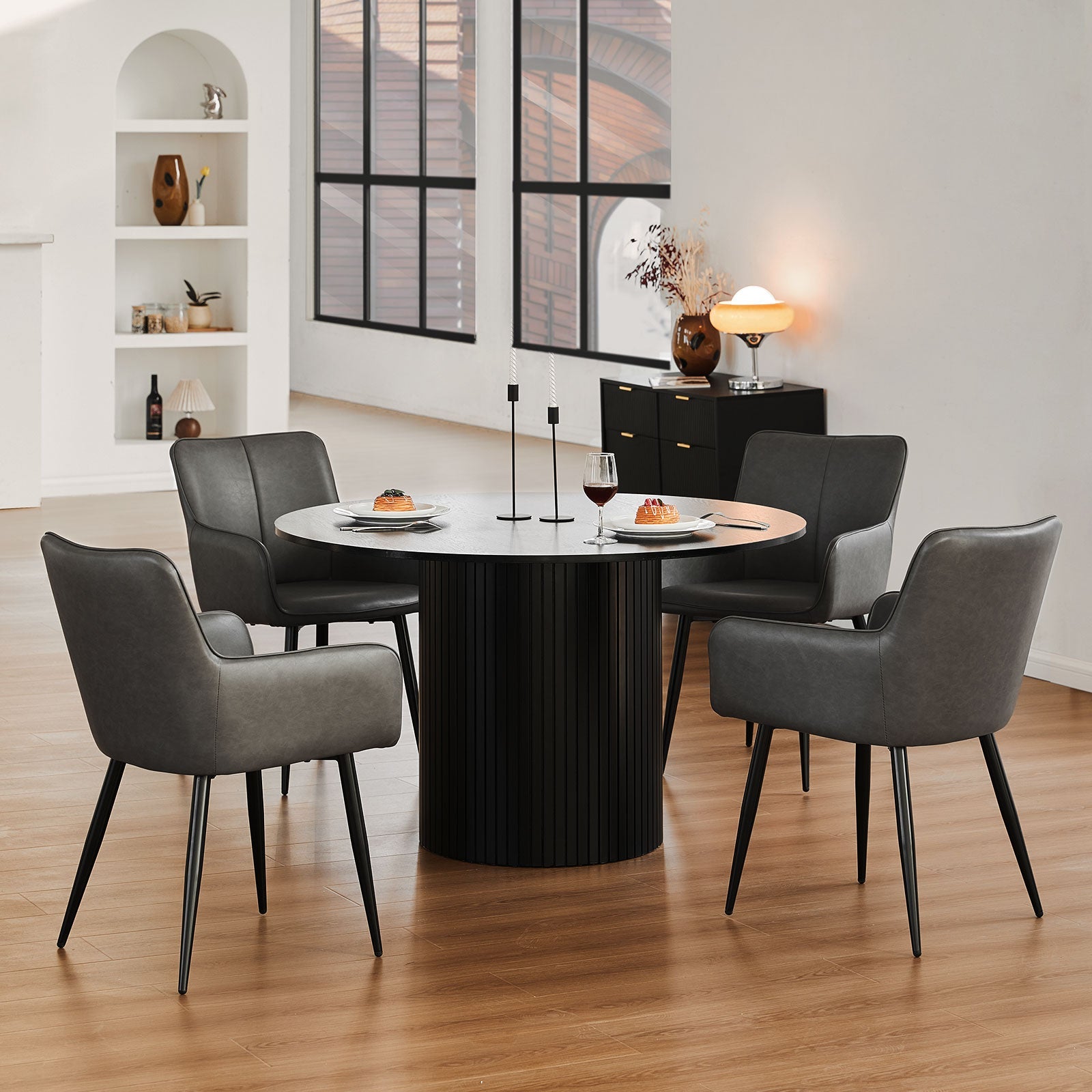 Muhsina Armlehnstühle aus Kunstleder (2er-Set)