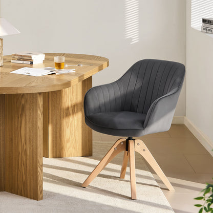 Aven Esszimmerstuhl aus Samt mit Drehbarer