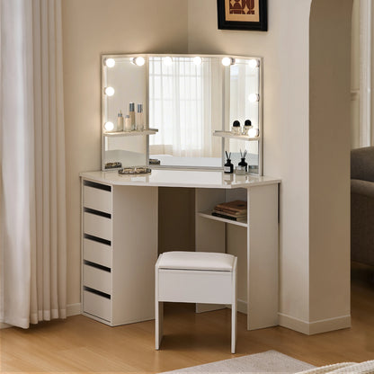 Rosa Eckschminktisch Set