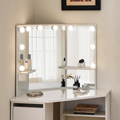 Rosa Eckschminktisch Set