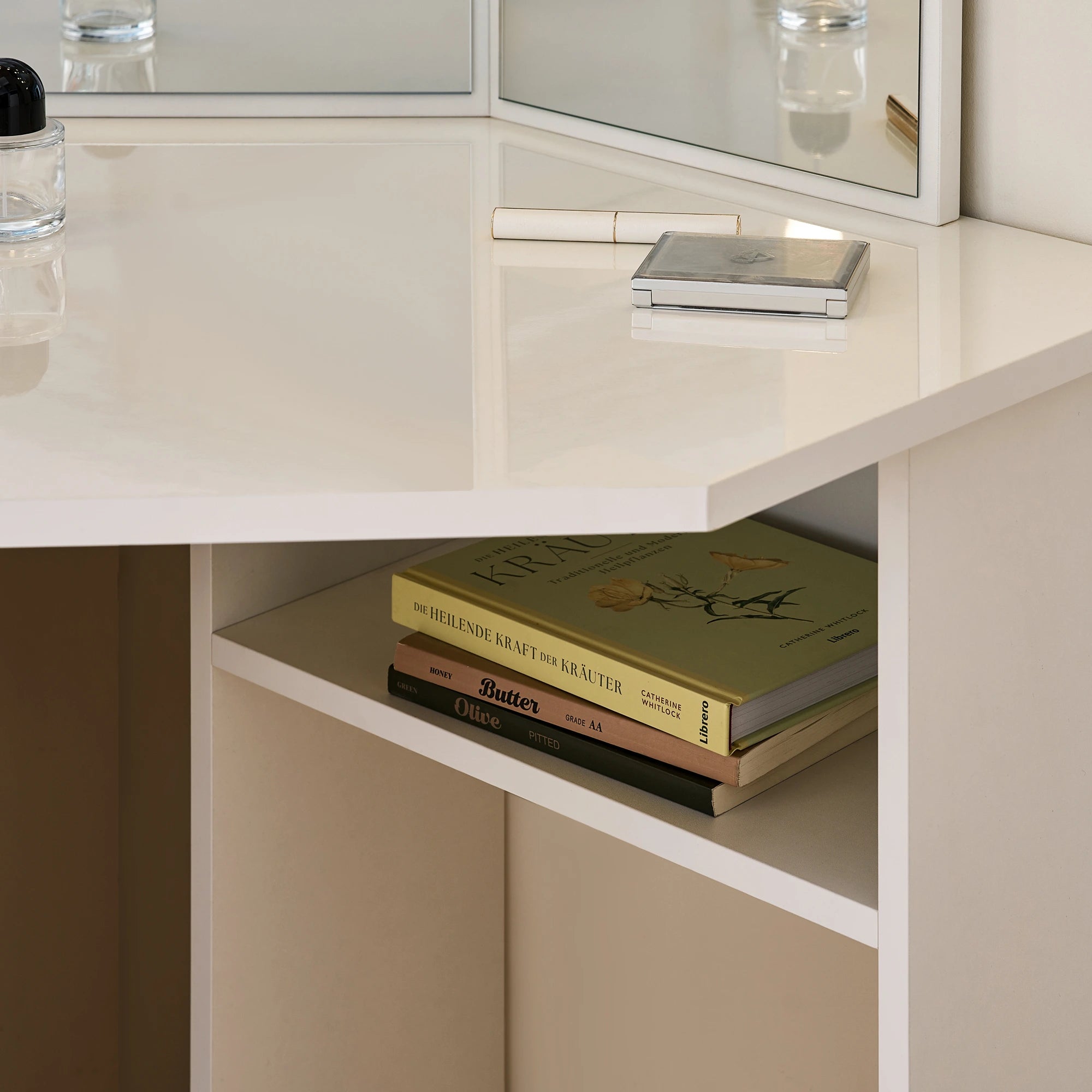 Rosa Eckschminktisch Set