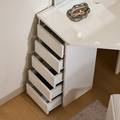 Rosa Eckschminktisch Set