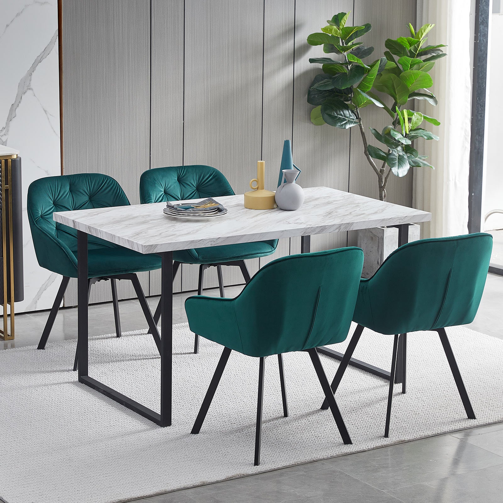 Garvies Armlehnstuhl aus Samt mid Drehbar