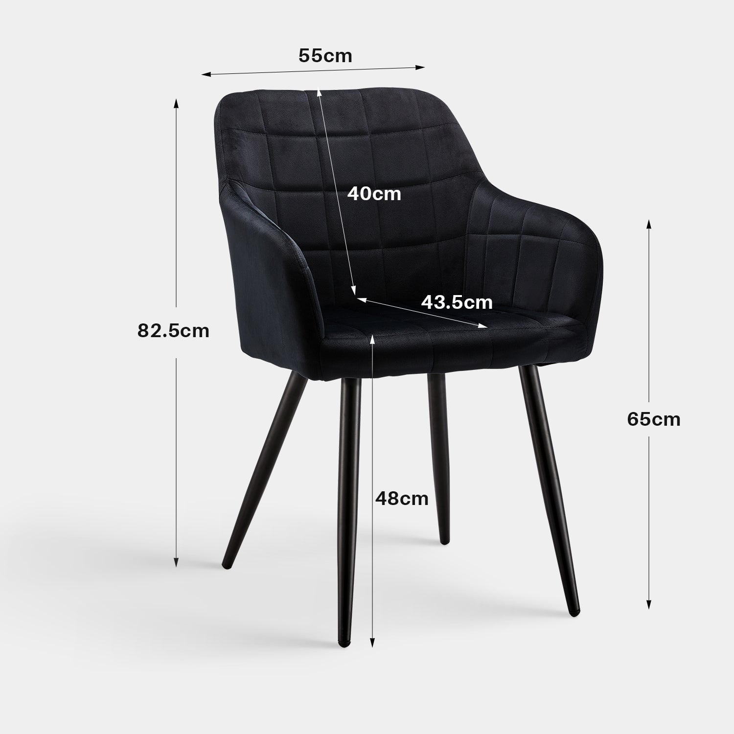 Bloor Esszimmerstühle aus Samt[2er-Set]