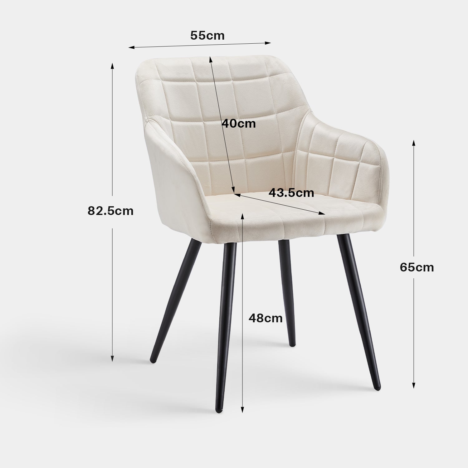 Bloor Esszimmerstühle aus Samt[2er-Set]