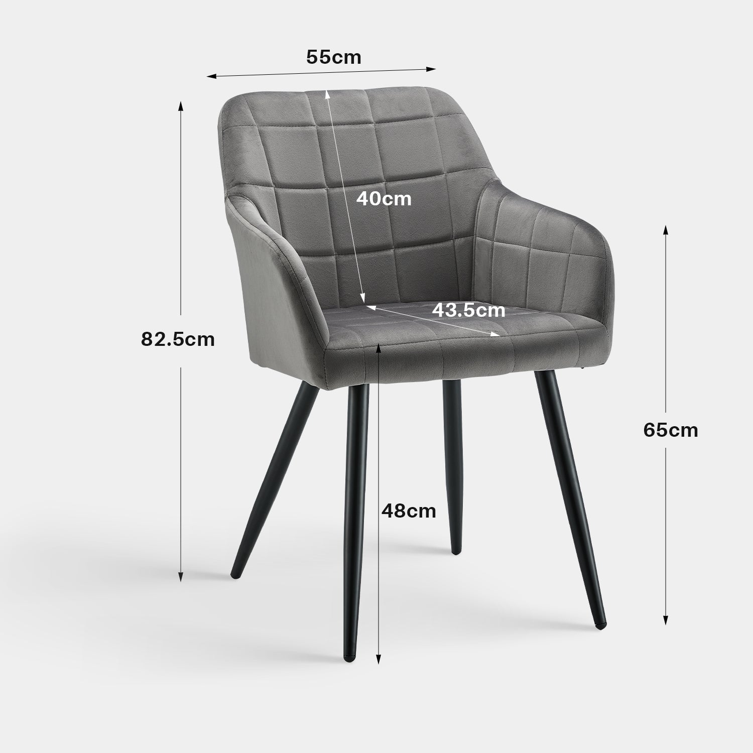 Bloor Esszimmerstühle aus Samt[2er-Set]