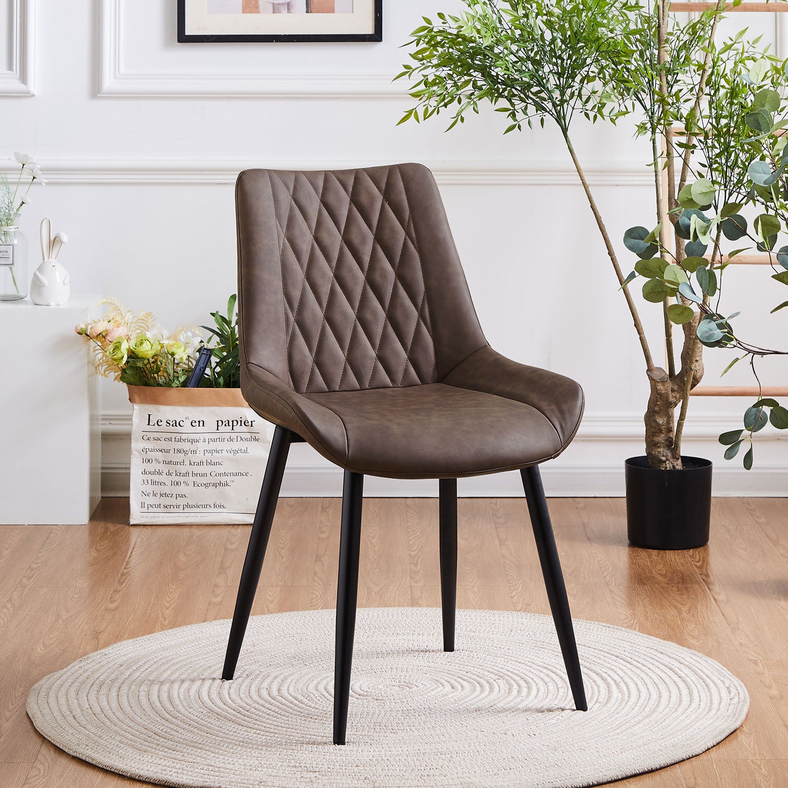 Kair Esszimmerstühle aus Kunstleder[2er-Set]