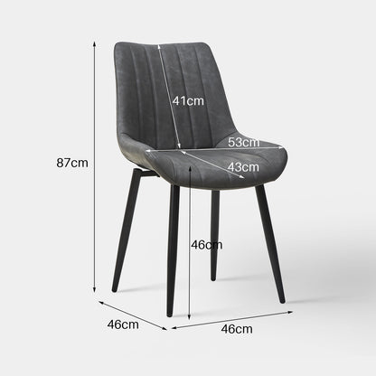 Clair Esszimmerstühle aus Kunstleder[2er-Set]