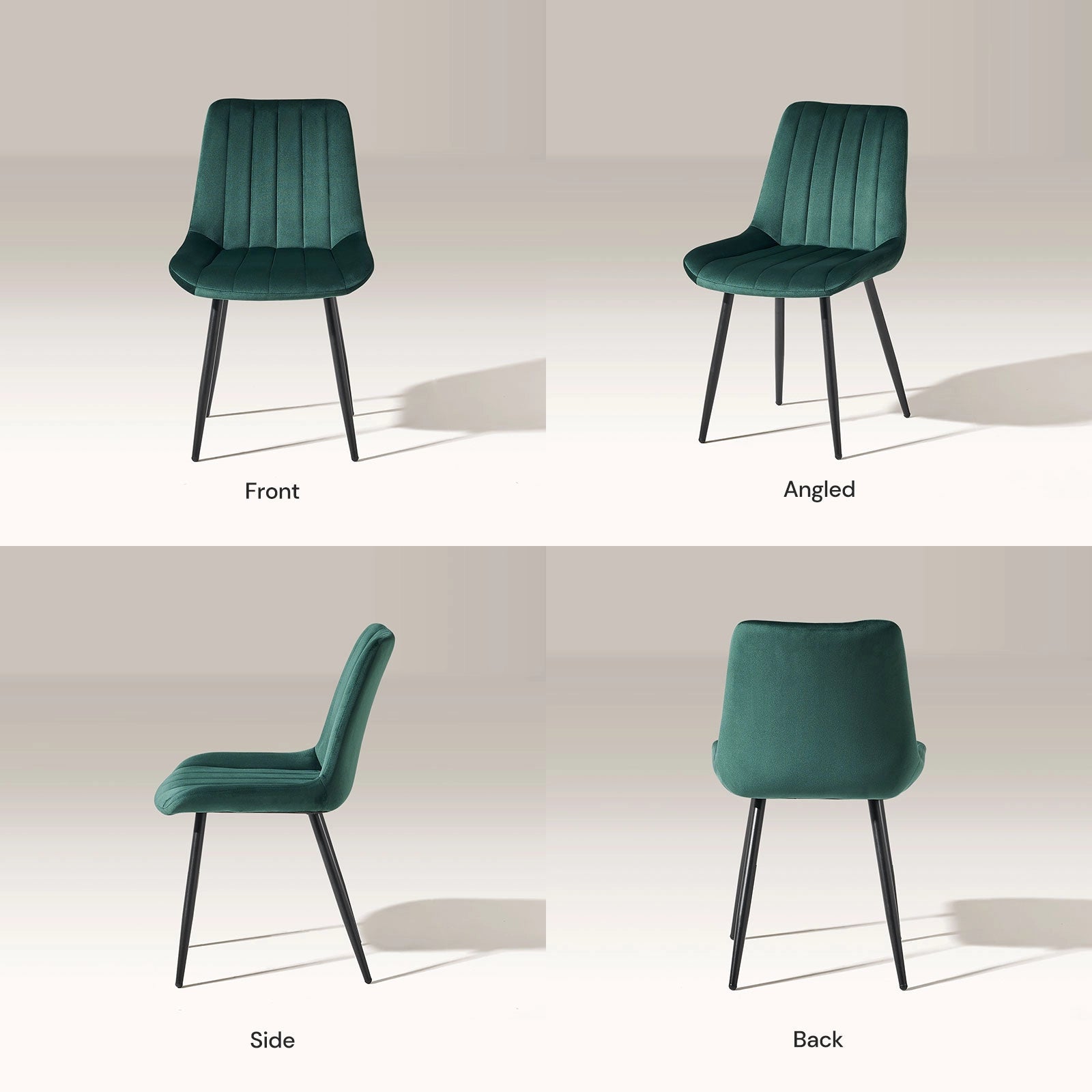 Clair Esszimmerstühle aus Samt[2er-Set]