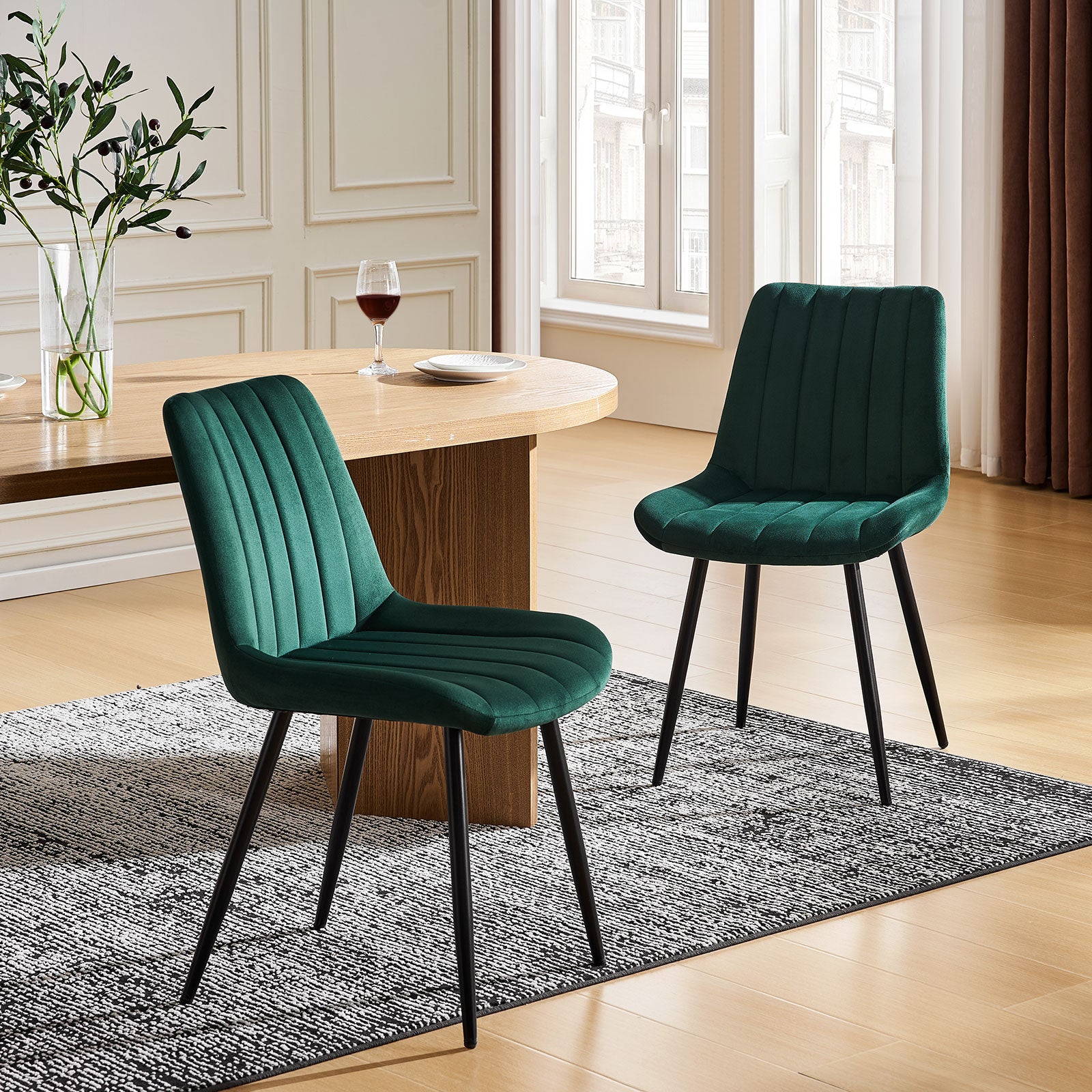 Clair Esszimmerstühle aus Samt