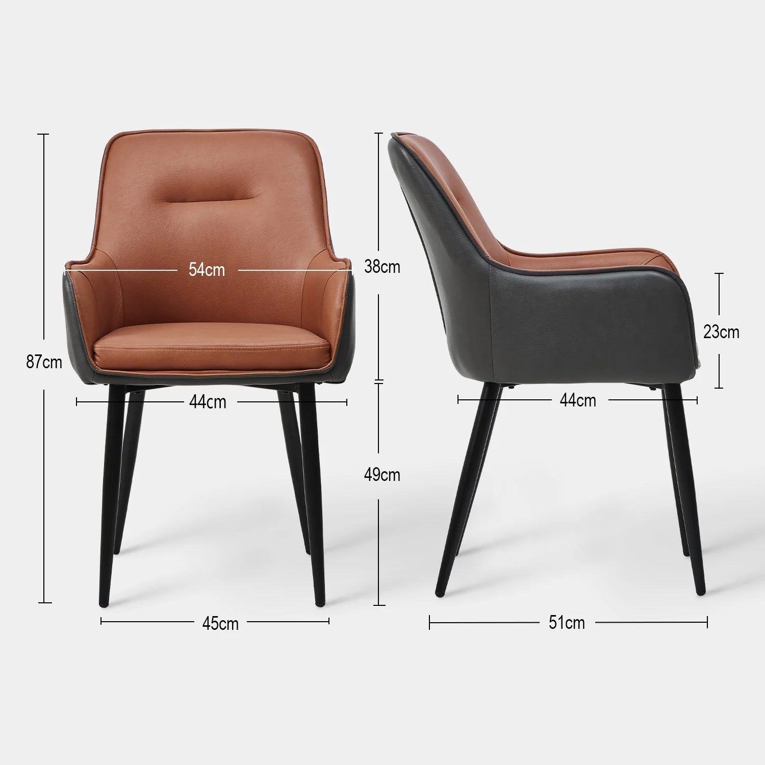 Maxine Armlehnstuhle aus Kunstleder