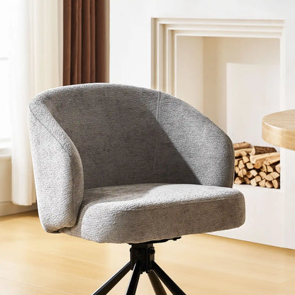 Cleo Schreibtischstuhl aus Chenille mit Drehbarer