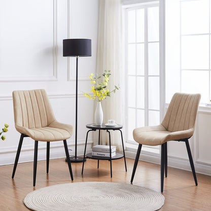 Lune Esszimmerstühle aus Kunstleder[2er-Set]