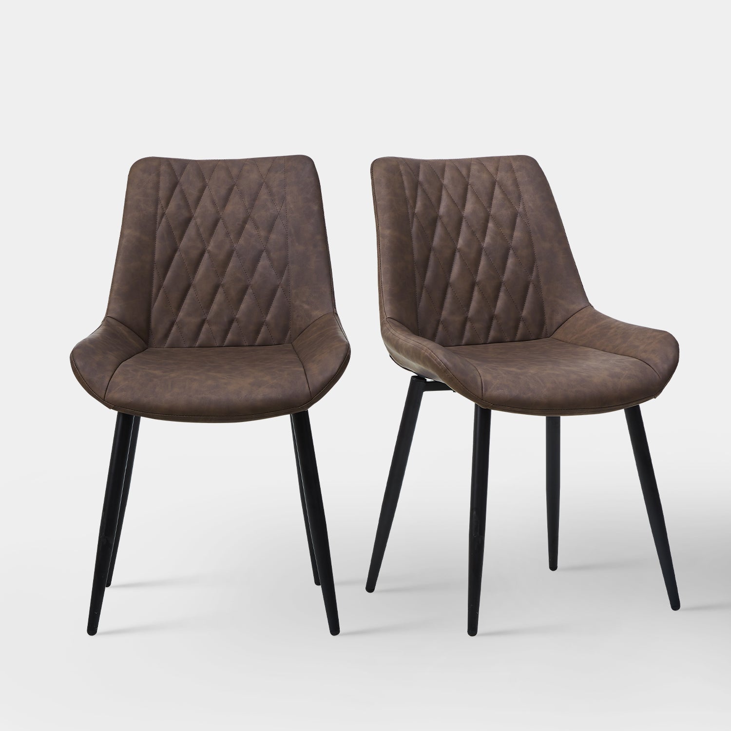 Kair Esszimmerstühle aus Kunstleder[2er-Set]